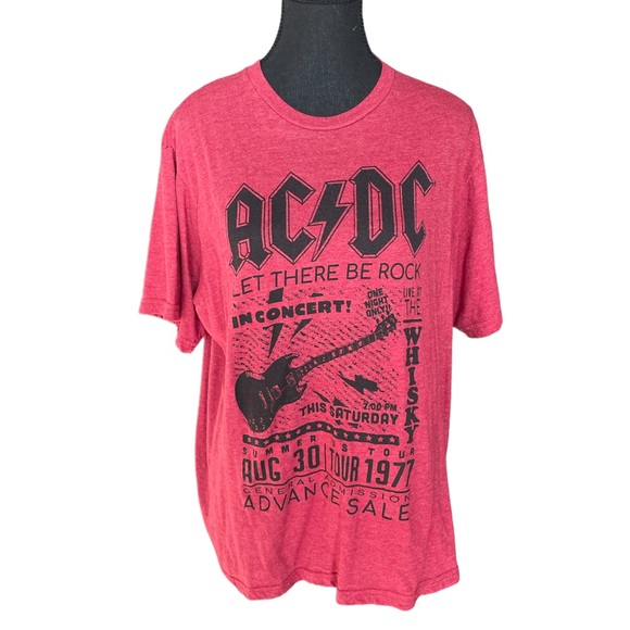 Tops - AC/DC Graphic Tee-Red